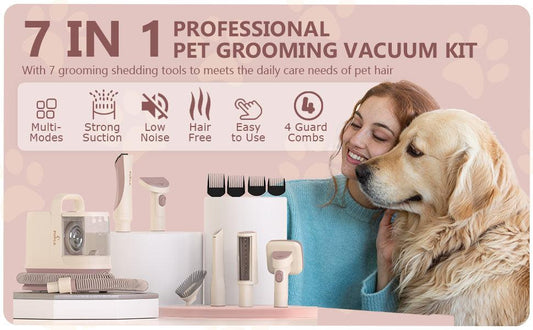 7 in 1 Grooming Vacuum Kit - Onlypethappy