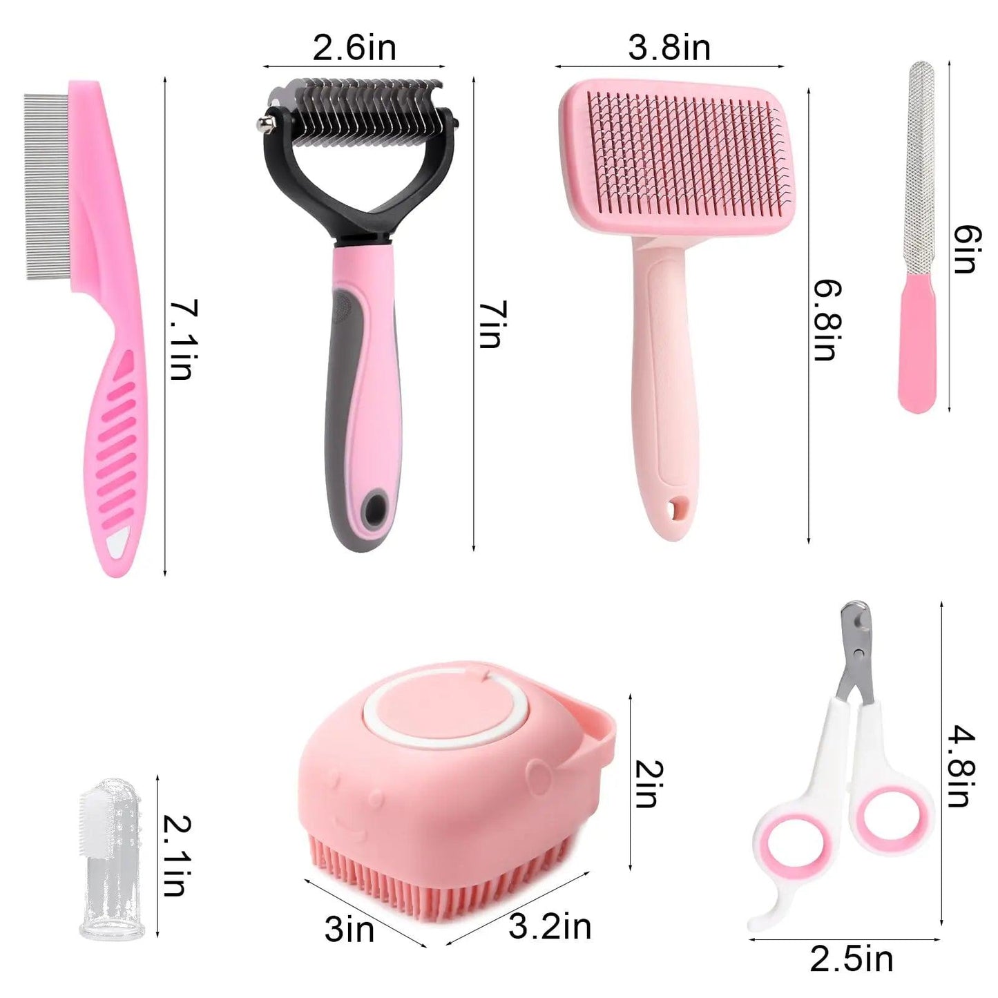 8-piece Pet Grooming Set - Onlypethappy