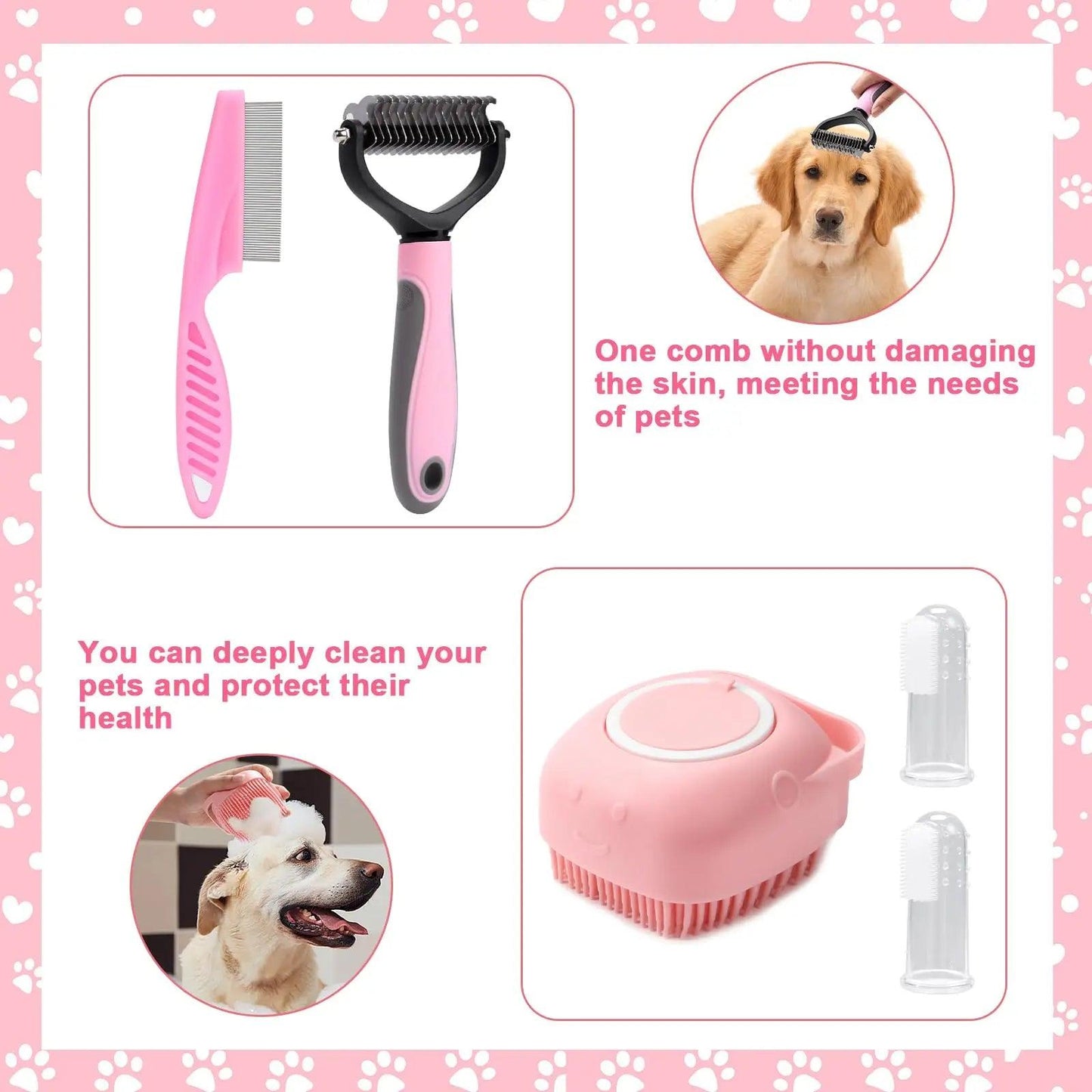 8-piece Pet Grooming Set - Onlypethappy