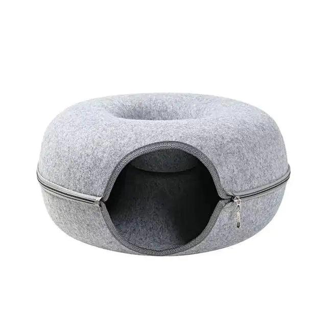 Donut Cat Bed Pet Cat Tunnel Interactive Game Toy - Onlypethappy