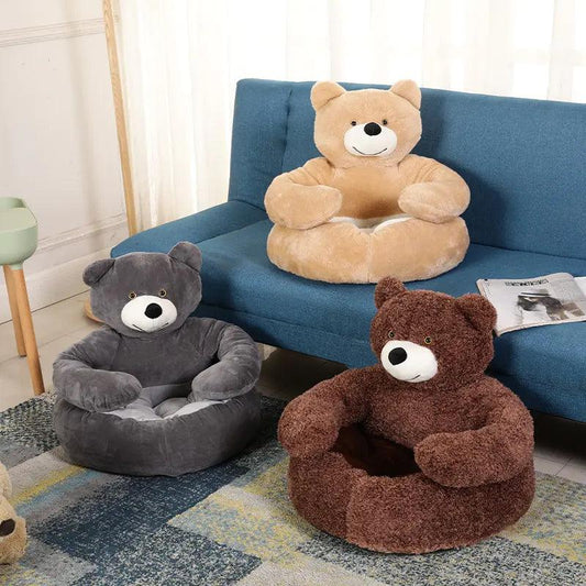 Super Soft Pet Bed Winter Warm Cute Bear Hug Cat Sleeping Mat Plush Large Puppy Dogs Cushion Sofa Comfort Pet Supplies - Onlypethappy